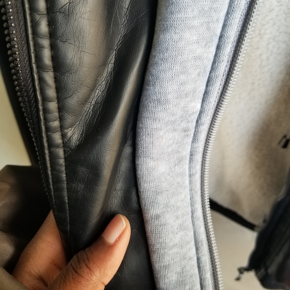 Ardene| Black Faux Leather Jacket, Faux Fur Lined - Picture 8 of 8